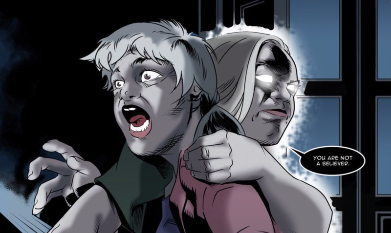 Jenny stabbing her mother.